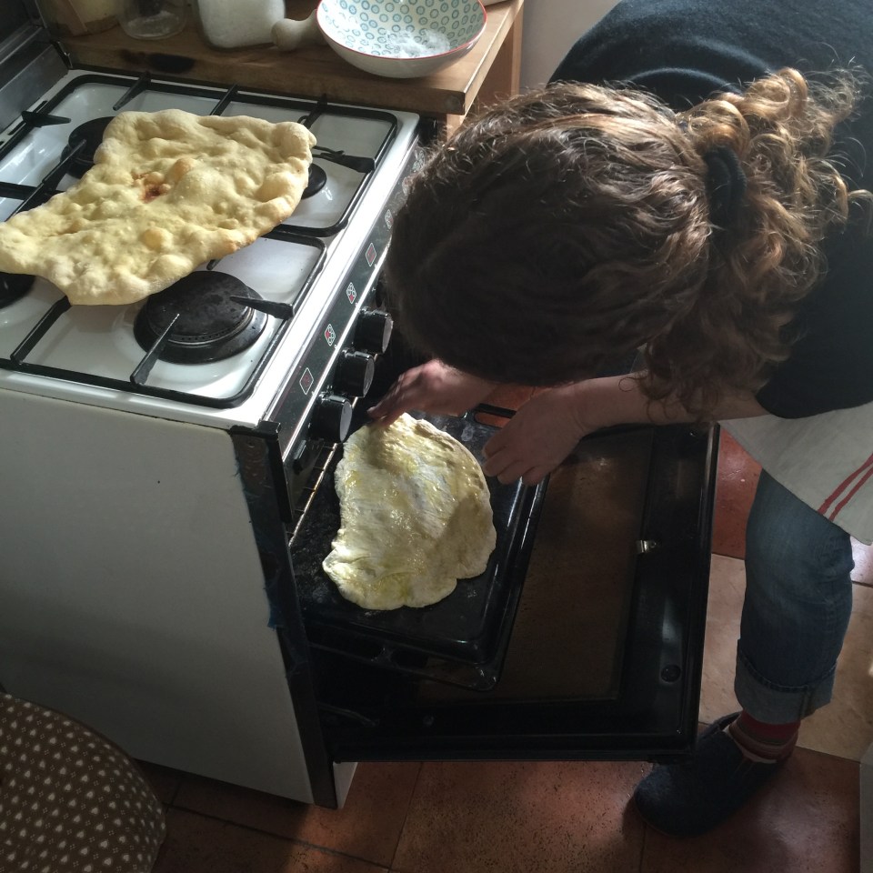 Jenny Chandler: pizza bianca with Rachel