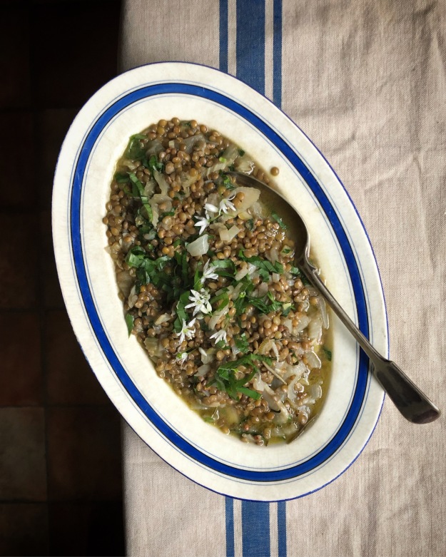 St John's style green lentils